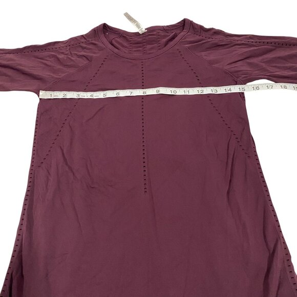 Athleta Foothill Long‎ Sleeve Maroon Top Size XS NWT - Picture 8 of 9
